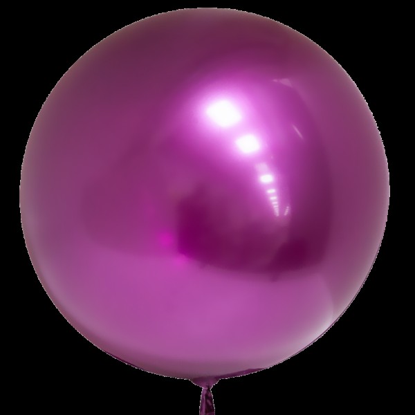 Шар фольгированный Сфера 3D Deco Bubble Фуше.Хром 18''/46 см