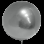 Шар фольгированный Сфера 3D Deco Bubble Серебро Хром 18''/46 см