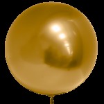 Шар фольгированный Сфера 3D Deco Bubble Золото.Хром 18''/46 см