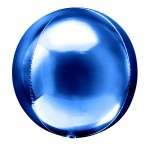 Шар фольгированный 3D Сфера Синий 24/61 см