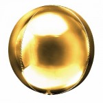 Шар фольгированный 3D Сфера Золото 24/61 см