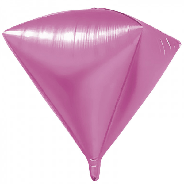 Шар фольгированный 3D Алмаз Розовый 24/61 см