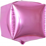 Шар фольгированный 3D Куб Розовое золото 24/61 см
