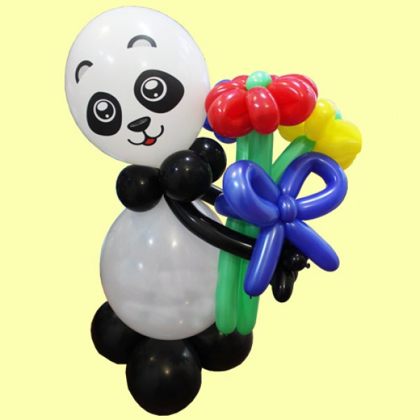 Фигура из воздушнях шаров " Панда с сюрпризом "