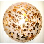 Шар прозрачный Bubble 65 см. с конфетти золотые звезды