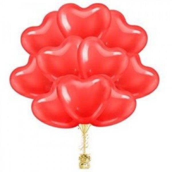 Облако из воздушных шариков «Сердца Красные» 