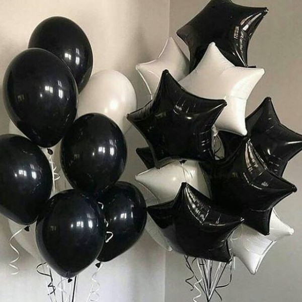 Фонтаны из воздушных шариков Черно-Белый