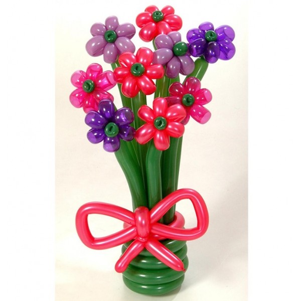 Букет из воздушных шариков Цветы в вазе