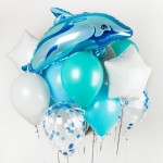 Композиция из воздушных шаров Дельфин Blue