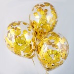 Воздушные шарики с конфетти "Золото "