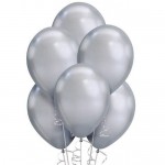 Облако из воздушных шариков " Хром. Серебро "
