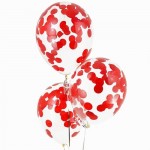 Воздушные шарики с конфетти " Красный "