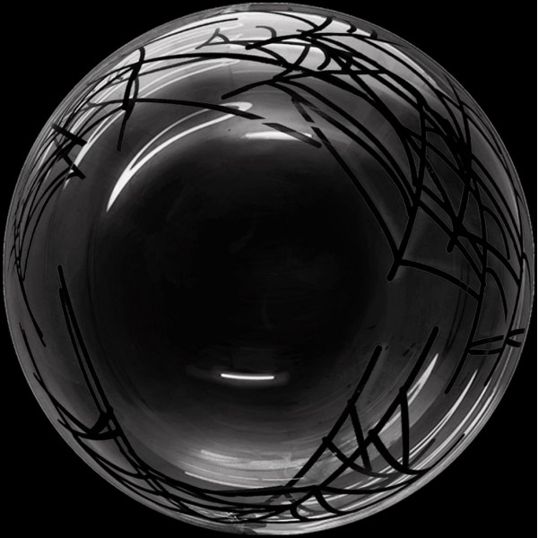 Шар (18''/46 см) Сфера 3D, Deco Bubble, Паутина, Прозрачный, Кристалл