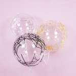Шар (18''/46 см) Сфера 3D, Deco Bubble, Паутина, Прозрачный, Кристалл
