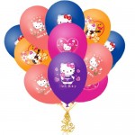Облако из воздушных шариков  Hello Kitty
